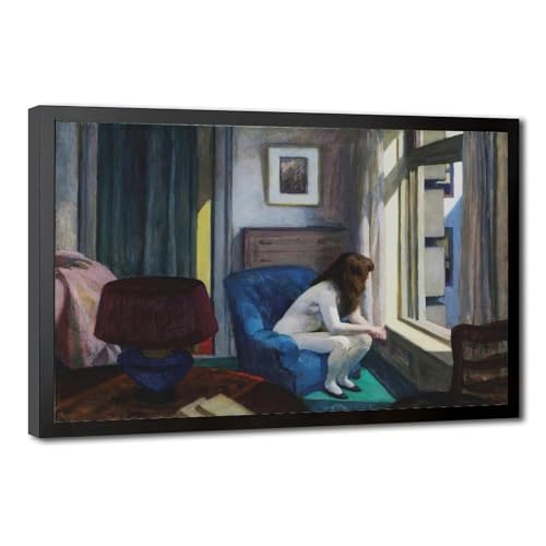 Impression sur toile Edward Hopper Eleven A.M. - cadre à suspendre déco murale bureau