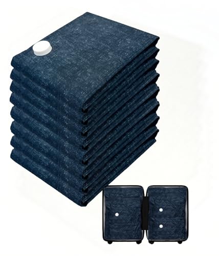 12-Pack Heavy Duty Vacuum Storage Bags with Hand Pump Included, 3 Jumbo+3 Large+3 Medium+3 Small(for Luggage) Sizes, Reusable Oxford Ripstop Vacuum Seal Bags for Home Storage, Travel