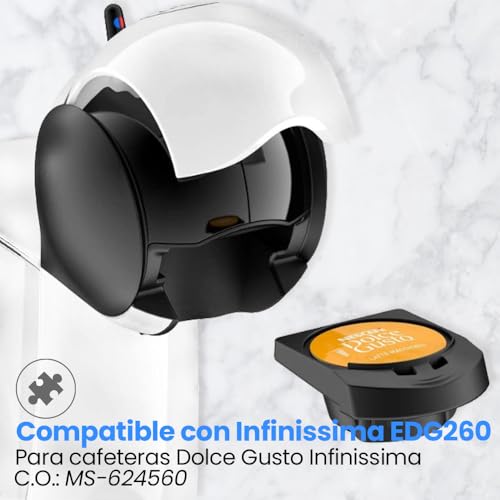 Miniatura 3 de Anakel Home Krups Soporte De Cápsulas De Café Ms-624560 Compatible Con Cafetera Dolce Gusto Infinissima Edg260, Portacápsulas De Cafetera, Color Negro, Recambio Original