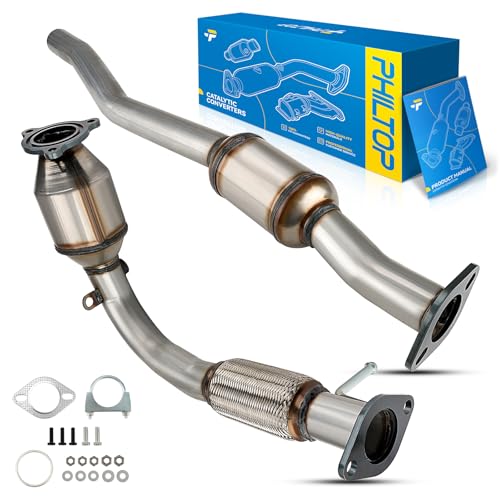 PHILTOP Front and Rear Catalytic Converter Kit Compatible With Chevy,