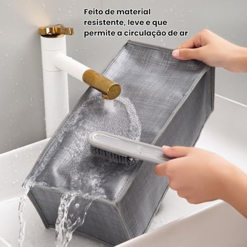 Kit 2 Organizadores de Roupa com 7 Divisórias Premium Organizador Dobrável Compartimentos Respirávei