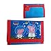PORTAFOGLIO BAMBINI CON PORTAMONETE A STRAPPO PEPPA PIG & GEORG ASTRONAUTA CM 12