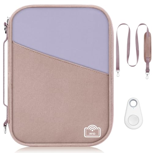 EcoVision Family Passport Holder for Travel with RFID Blocking Traveling Essentials Organizer Pouch Bag Light Passport Wallet for Travel Must Haves Accessories for Women Men