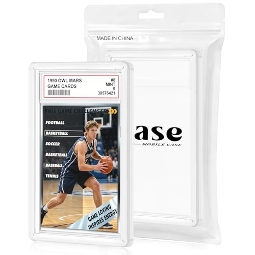 Sytesy for PSA Slab Guard Durable PSA Slab Protector Case Hard TPU Stackable Shock Absorbing Edge Protection Soft Touch Multiple Colors Guards with Precision Fit for Graded Cards Case Clear