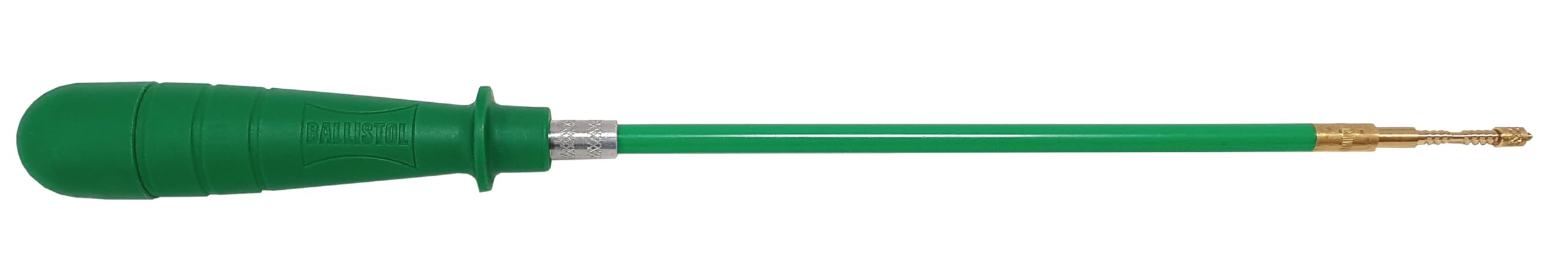 BALLISTOL 23337 Stahl-Putzstock Set Kurz – 22cm Länge, 7mm Durchmesser – Putzstock zur Kurzwaffen-Reinigung, Grün