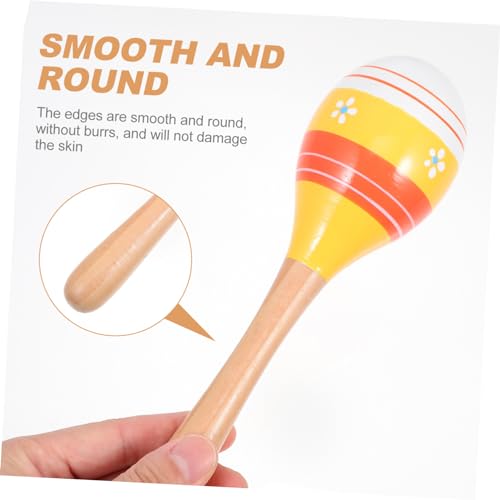 BESTonZON 4 Pçs Listrado Dos Desenhos Animados Maracas Bebê Chocalho Instrumento Shaker Percussão Sh
