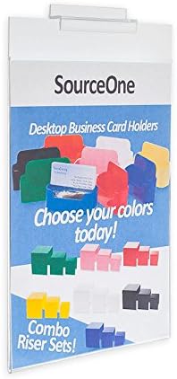 SourceOne 6 Pack 5 x 7 Slatwall Slotwall Clear Sign Holder Picture Frame
