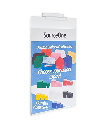 Source One Deluxe 8.5 x 11 Slotwall/Slatwall Premium Clear Sign Holder