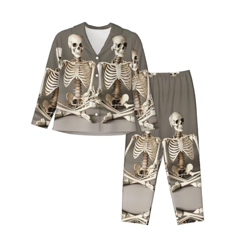 Pyjama squelette yoga ensemble de nuit pour des matins doux plein de bonne humeur