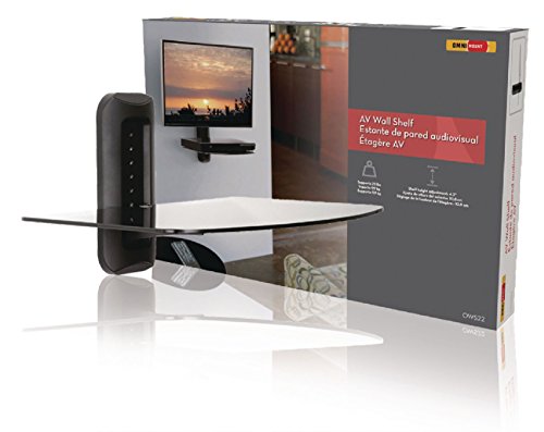 OmniMount OWS22 Single Shelf AV Wall Mount, Store Small Audio and Video Components Weighing Up to 22 lbs Beneath Your Wall Mounted TV, 16-42 Inches - Thumbnail 4