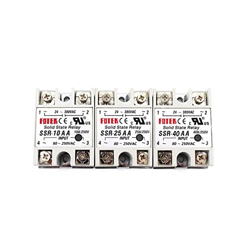 Relais AC 80-250VAC SSR-25AA avec commutation silencieuse sans usure