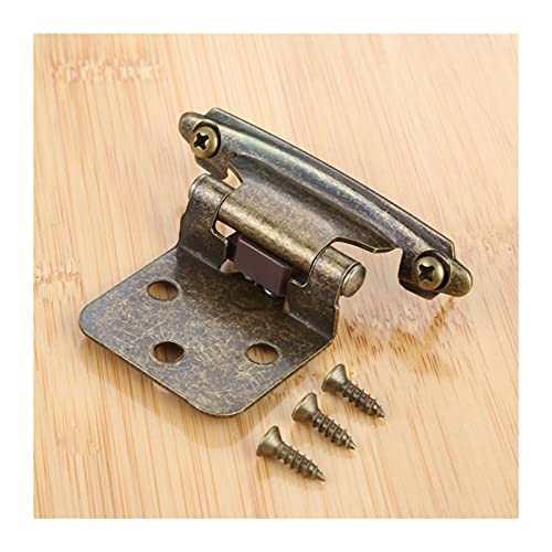 Rtyuie 2Pcs Superimposed Cabinet Hinge Self-Closing Cabinet Door Hinge Kitchen Cabinet Flush Hinge Antique Furniture Hardware 713835Mm Easy To Install, Strong And Durable (Color : Red Copper) #TOP3