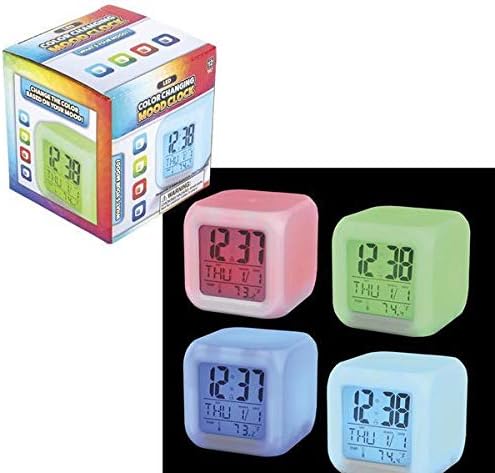 DollarItemDirect 3 inches Color Changing LED Mood Clock, Case of 24