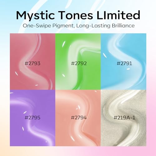 Image of modelones Cat Eye Gel Nail Polish, 6 Colors Jelly Neon Set with Magnet Sparkle Galaxy Series Nail Gel Polish Kit Soak Off Led Nail Art Manicure Salon DIY Gifts