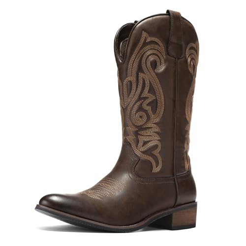 TruVeld Men's Pointed Toe Comfort Fit Retro Western Cowboy Boots by TruVeld - Used condition - US$32.63