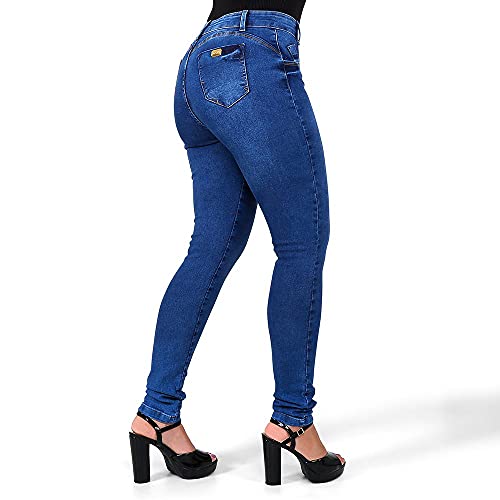 Kit 3 Calças Jeans Feminina Empina Bumbum Cós Alto