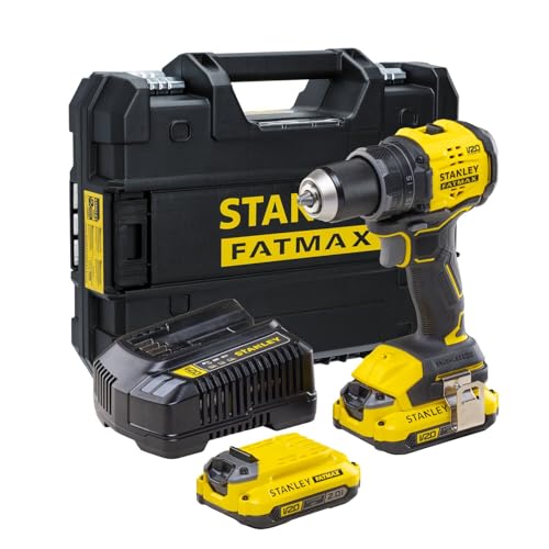 STANLEY Parafusadeira e Furadeira 13mm 20V SBD714D2T 2 Baterias 1 Carregador e Maleta