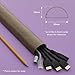 D-Line Half Round Cord Hider, Patented Cable Cover, Hide TV Wall Mount Wires, Raceway for Cords, Decorative Wire Covers, Paintable, Adhesive, 2X 2in W x 1in H x 39in L, Wood-Effect