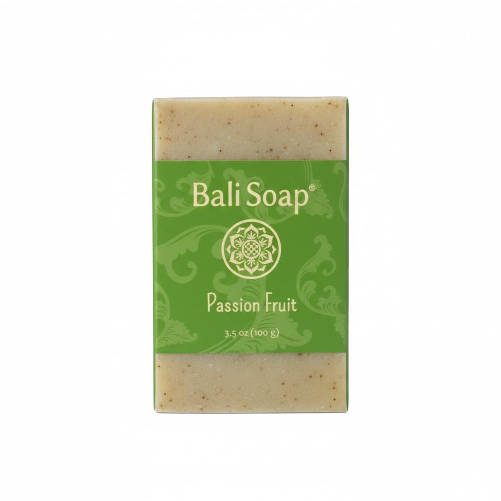 Bali Soap - Passion Fruit Natural Soap Bar, Face or Body Soap Best for All Skin Types, For Women, Men & Teens, Pack of 3, 3.5 Oz each