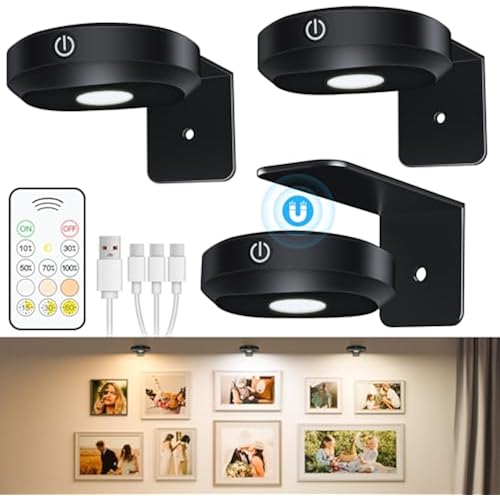 WILLED Rechargeable Picture Lights for Wall, Wireless Gallery Lighting
