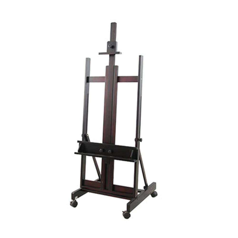 Txgjwra Large Studio Painting Frame Type Beech Artist Easel Adjustable Removable Inclined Easel, Floor Coating Studios,