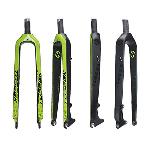 PLATT 自転車用フォークフルカーボン 超軽量 ストレートチューブ ディスクブレーキ マウンテンバイクフォーク MTB 26/27.5/29インチ