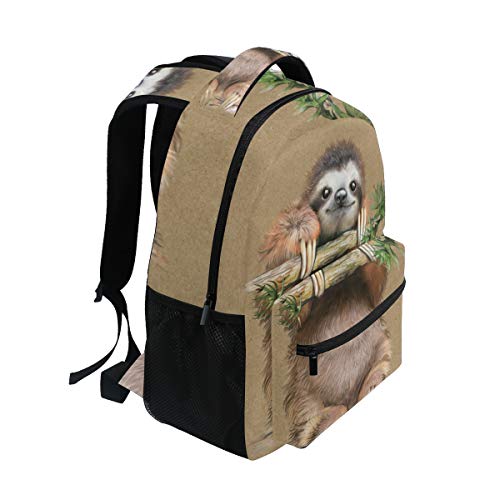 ALAZA Cute Sloth Animal Funny Large Backpack Personalized Laptop iPad Tablet Travel School Bag with Multiple Pockets2
