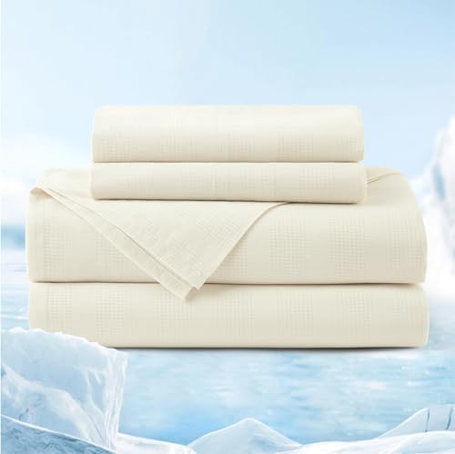Amazon.com: Bedsure Queen Sheet Set, Cooling Sheets for Queen Size Bed ...