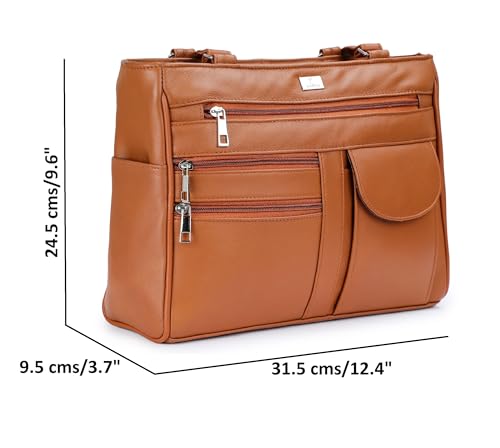 Image of K London Ladies Leather Handbag|Women's Handbag in Soft Leather - Womens Designer Shoulder Hand Bag - Medium Practical Size