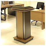  RIJBO Podiumstisch, Stehkanzel, Stehpult Mit Stauraum, Rednerpult Aus Holz for Kirche, Seminare, Hochzeiten