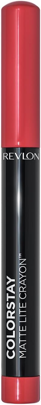 Colorstay Matte Lite Crayon Lipstick, Ultra-Precise Tip with built in Sharpner, Bold Color in Comfortable, Non-Drying Matte Formula, Water-Resistant Non-Drying Lipcolor She'S Fly - (008)