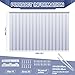 Juexica 106 x 84 Inch Plastic Strip Door Curtain Kit 0.08'' Walk in Cooler Curtains Thickness PVC Freezer Door Curtain Smooth Waterproof Hurricane Shutters Gate for Warehouse Garage Industry(Clear)