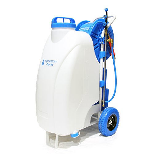 Kiam Power Products Aquaspray Pro 45 Battery Operated Water Spray Tank Trolley System (45 Litre) for Window Cleaning
