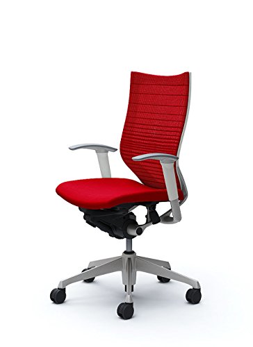 オカムラ 岡村製作所 デスクチェア オフィスチェア バロン ハイバック 可動肘 座クッション レッド CP85DW-FGR9