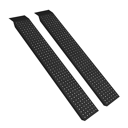 FIVMEN Lot de 2 rampes de chargement pour voiture, charge maximale 400 kg, en acier galvanisé, pour moto, ATV, remorque, voiture, noir