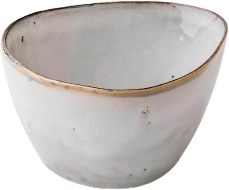 Shaped Triangle Bowl Ceramic Irregular Pasta Salad Vintage Vegetable Micro Flawed