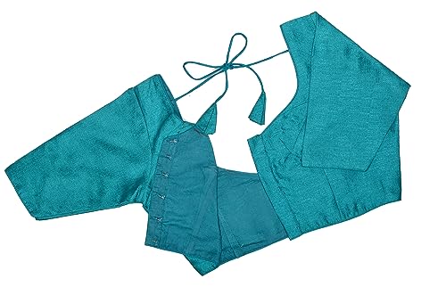 Chandrakala Casual Blouses for Women sarees,Readymade Sea Green,3X-Large (B186SEA7)