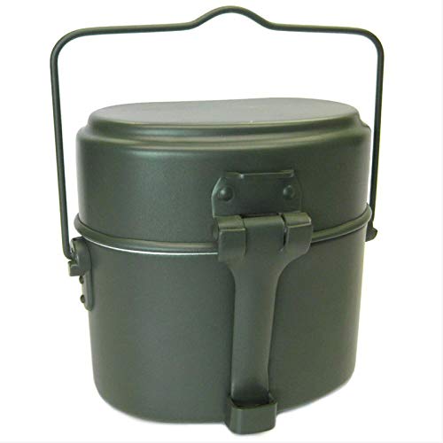 弁当が付いている弁当箱、ドイツの二重アルミニウム昼食箱、コンパートメントの昼食箱、屋外のキャンプの調理器具、旅行、キャンプのセット箱、ピクニック箱、ピクニック、1 PC