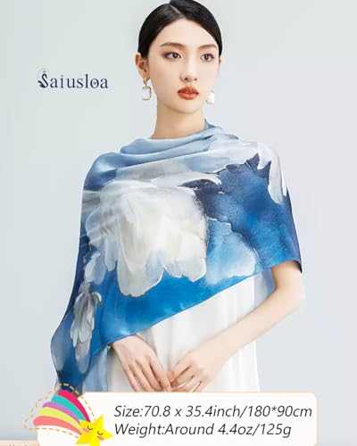 Saiusloa Dress Scarves Shawl Wraps Long Silky Scarf for Women Dressy Fashion Lightweight for Decorative Formal Evening Gowns-1035