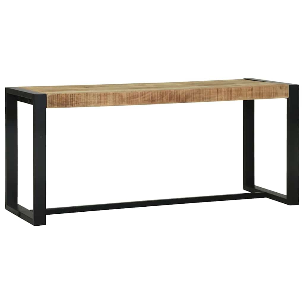 vidaXL Banco de entrada Banco de entrada Madera Maciza de Mango y Metal Marrón 100 X 35 45 cm