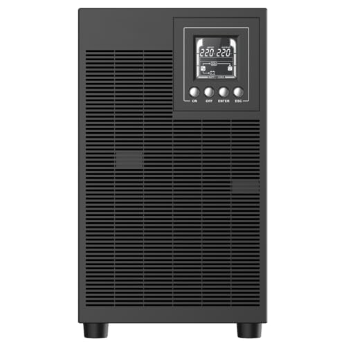 Prese uscita 4 Uscite Schuko RVT SECURITY ups 3000 VA Onda SINUSOIDALE Pura con display LCD 2400 watt Doppia Conversione 4 Uscite Schuko, USB, RS232, EPO, Slot SNMP, 6 Batterie 12V-7Ah