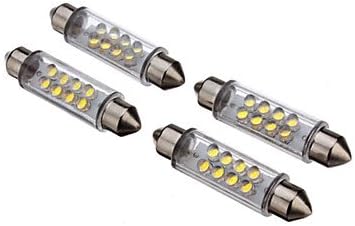 2Pcs 42mm 8-LED 30-80LM White Light LED Bulb for Car (12V)