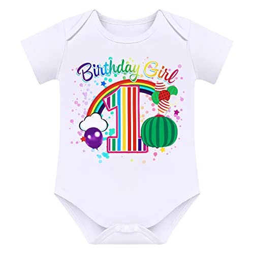 Melon Birthday Outfit Toddler Baby First 1St Birthday Girl Outfits Cake Smash Romper Rainbow Shiny Gold Sequin Long Leggings Pants Photoshoot Winter Fall Clothes Watermelon Themed Party Supply 1 Year #TOP1