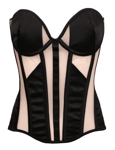 Bustier push-up anti-affaissement en maille transparente respirante