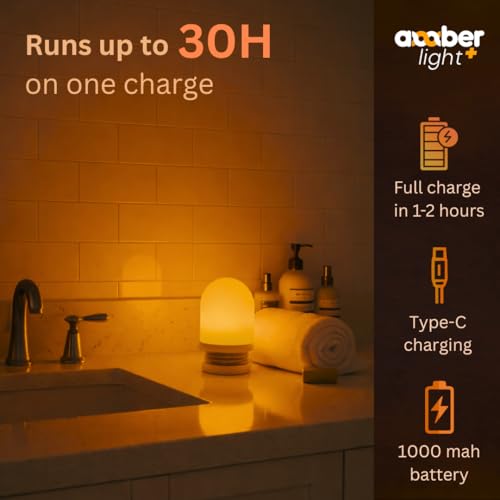 Lámpara recargable Amber Light + para lectura nocturna miniatura 6