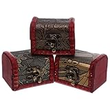Organisation Efficace: Ce coffret en bois vintage à 3 pièces offre une solution idéale pour organiser vos bijoux, pièces de monnaie et bibelots, avec un couvercle et un moraillon assurante la sécurité vos trésors dans un design rétro élégant