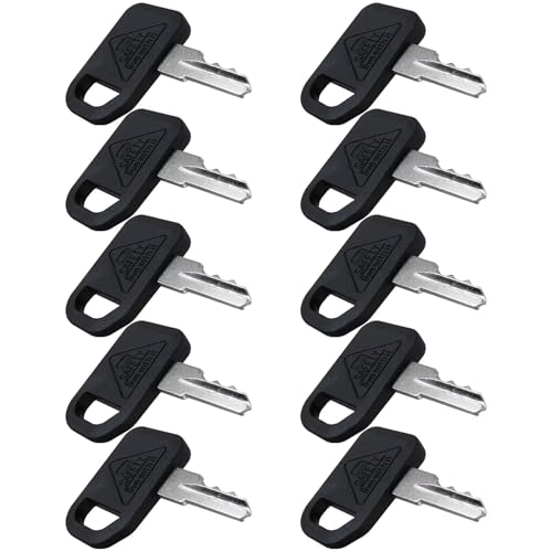 lingsee AM131841 10x Ignition Keys Replacement for JD Models Riding Mowers AMT600, AMT622, AMT626, All Material Transporters, Replaces AM101600, AM102439, M76975, M73153, TCA24616