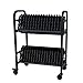 Workington 32-Device Mobile Open School Charging Cart Station for Ipads, Chromebooks, Tablets and Laptops Computer with Power Strip Included, Assembly Required, 1006 Black