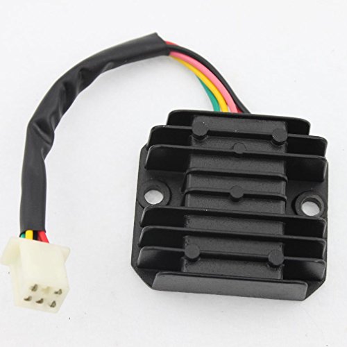 Goofit Ignition Coil 6 Pin Ac Cdi Box 12V Voltage Regulator Rectifier Relay Kit Replacement For Cg 125Cc 150Cc 200Cc 250Cc Vertical Engine Chinese Atv 4 Wheeler Quad Go Kart #TOP4