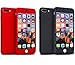 Premium Italian Design 2 Pack Red & Black iPhone 8 Plus Case/iPhone 7 Plus Case Full Body, With 2 Tempered Glass Screen Protector for 360 Protective Shock Absorption Cover, Waterproof Bag INCLUDED